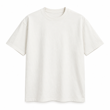 Off-white heavyweight crew-neck T-shirt on a pure white background